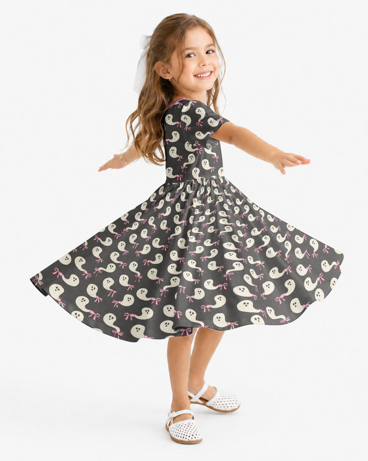 Little Ghosts Bamboo Twirl Dress