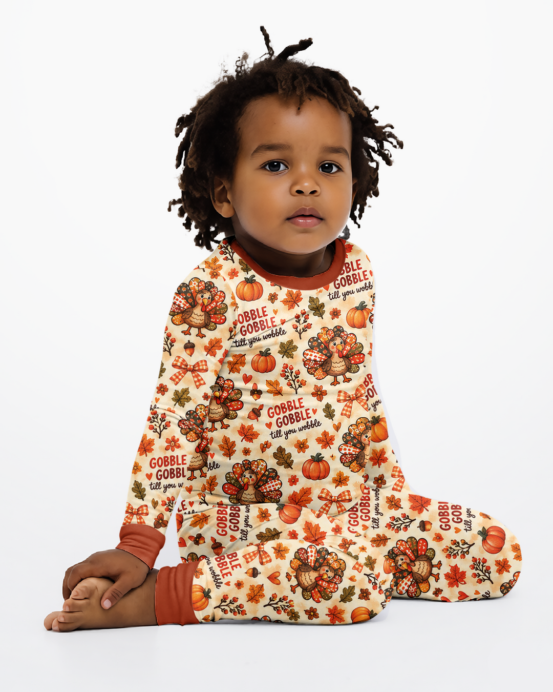 Gobble Gobble Till You Wobble Bamboo Two Piece Long Sleeve Pajama Set