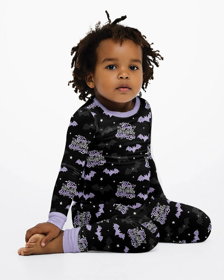 Halloween Butterflies Bamboo Two Piece Long Sleeve Pajama Set