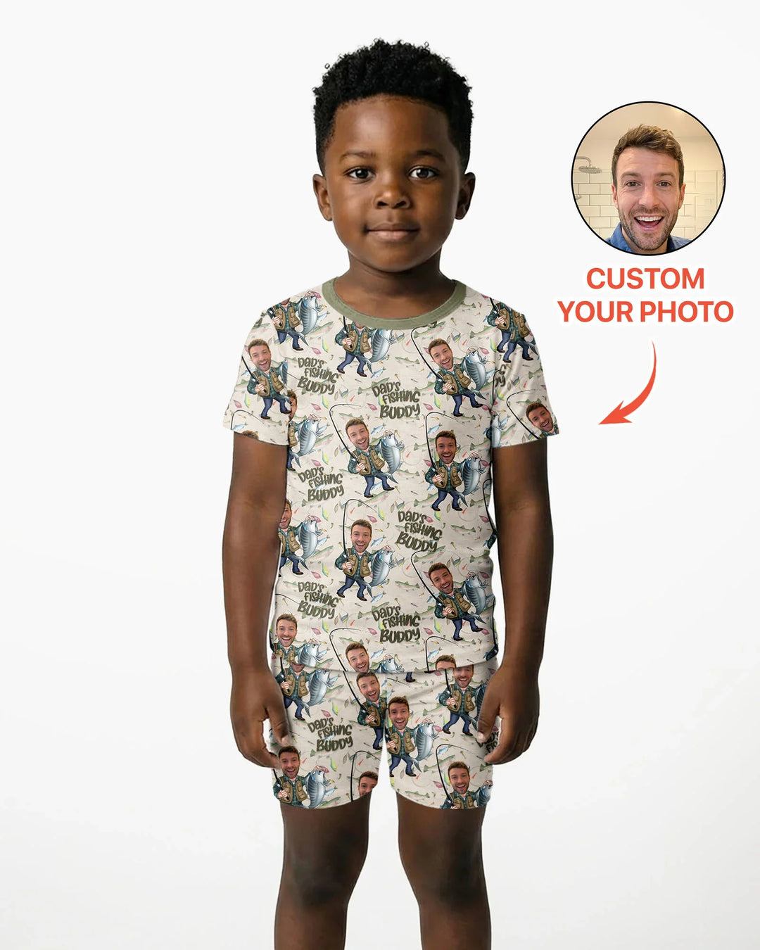 Zweiteiliges Pyjama-Set mit kurzen Ärmeln und Shorts im Sommer-Design