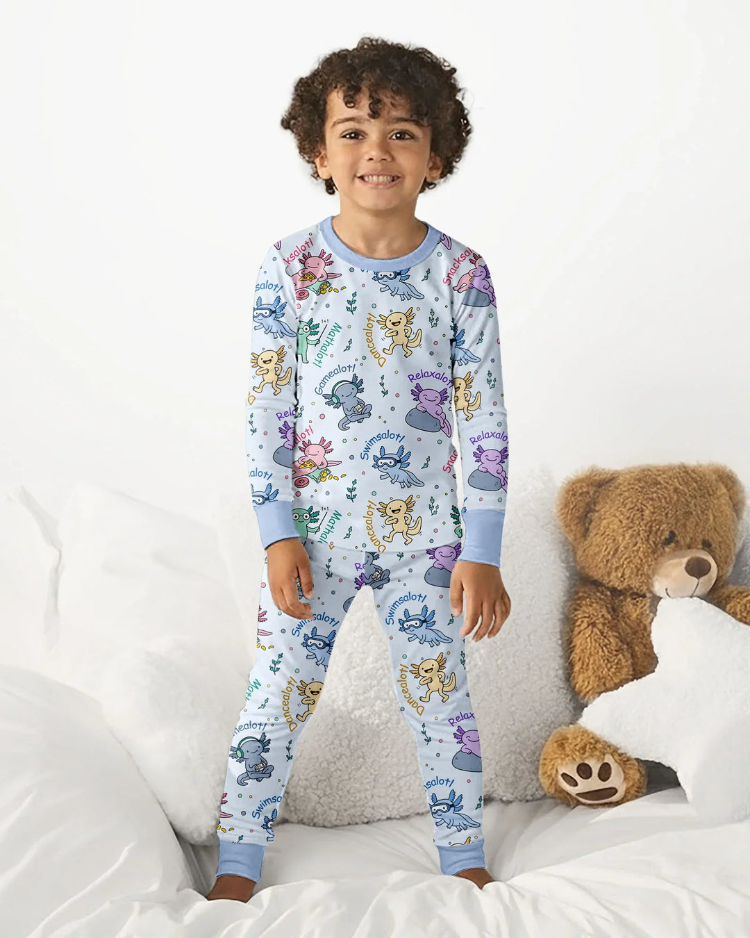 Zweiteiliges Langarm-Pyjama-Set mit Sommerfrüchten