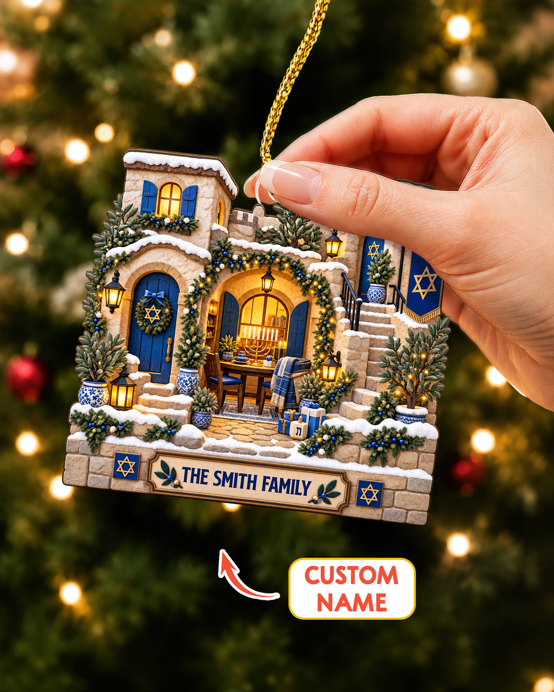 Happy Hanukkah - Personalized Acrylic Ornament
