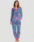 Floral Hummingbird Bamboo Women Pajama Set