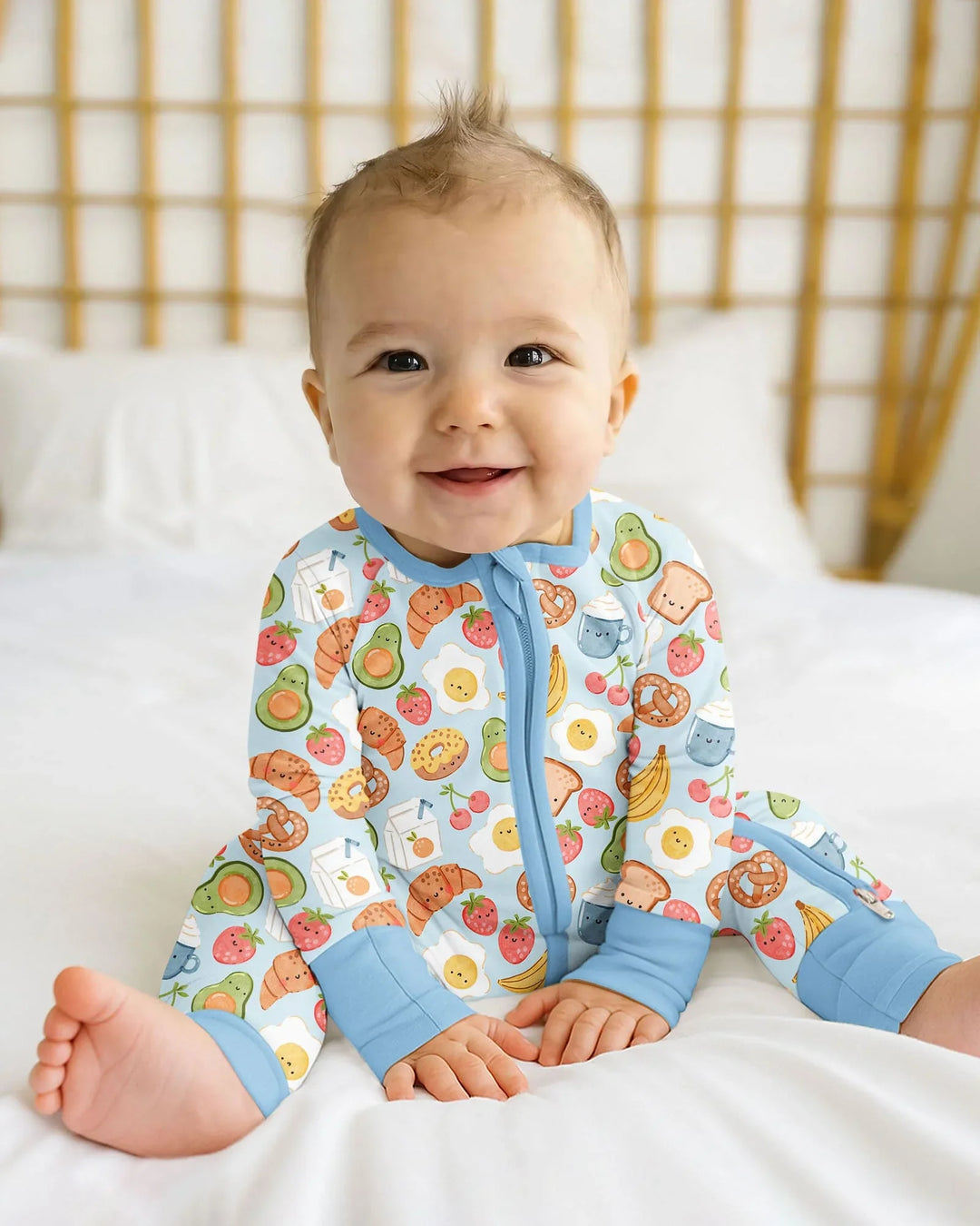 Gerippte Babykleidung mit individuellem Foto - Weich &amp; Skizzenhaft