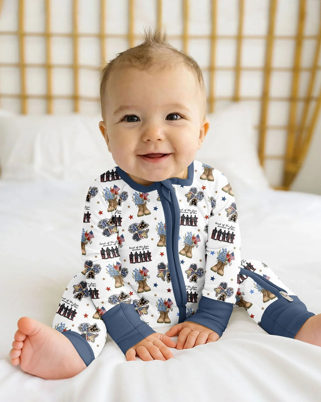 Gerippte Babykleidung mit individuellem Foto - Weich &amp; Skizzenhaft