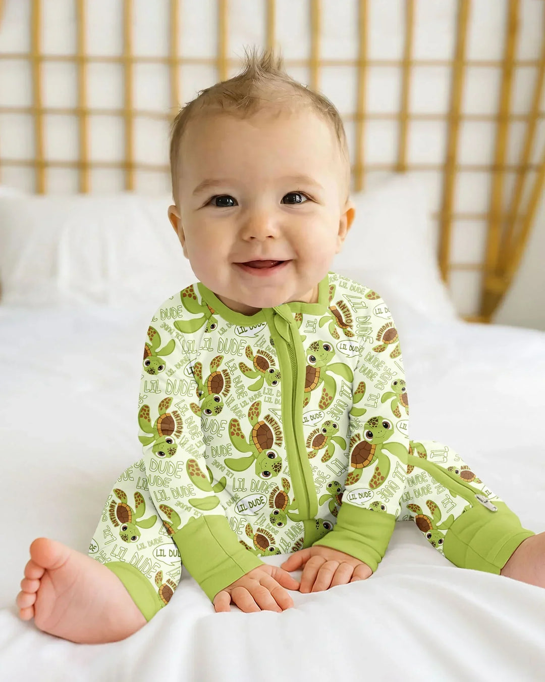Gerippte Babykleidung mit individuellem Foto - Weich &amp; Skizzenhaft