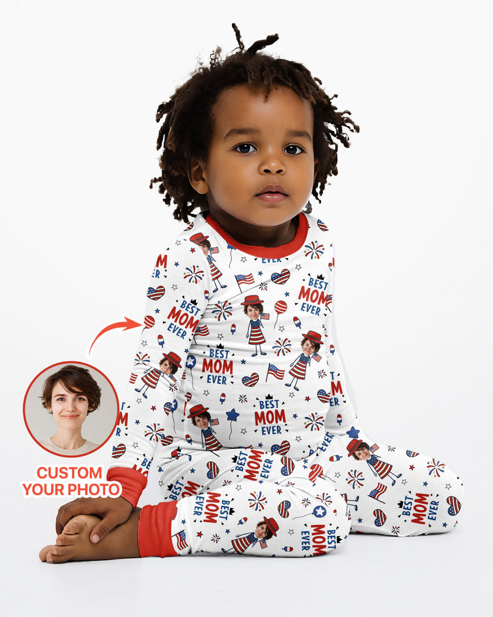 Zweiteiliges Langarm-Pyjama-Set mit Sommerfrüchten