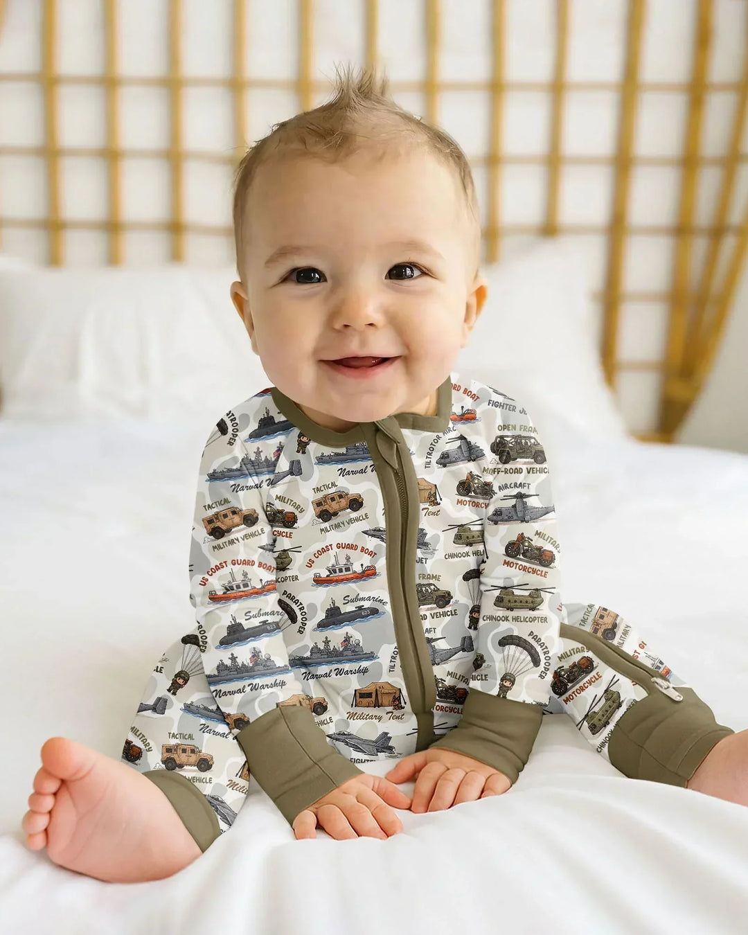 Gerippte Babykleidung mit individuellem Foto - Weich &amp; Skizzenhaft