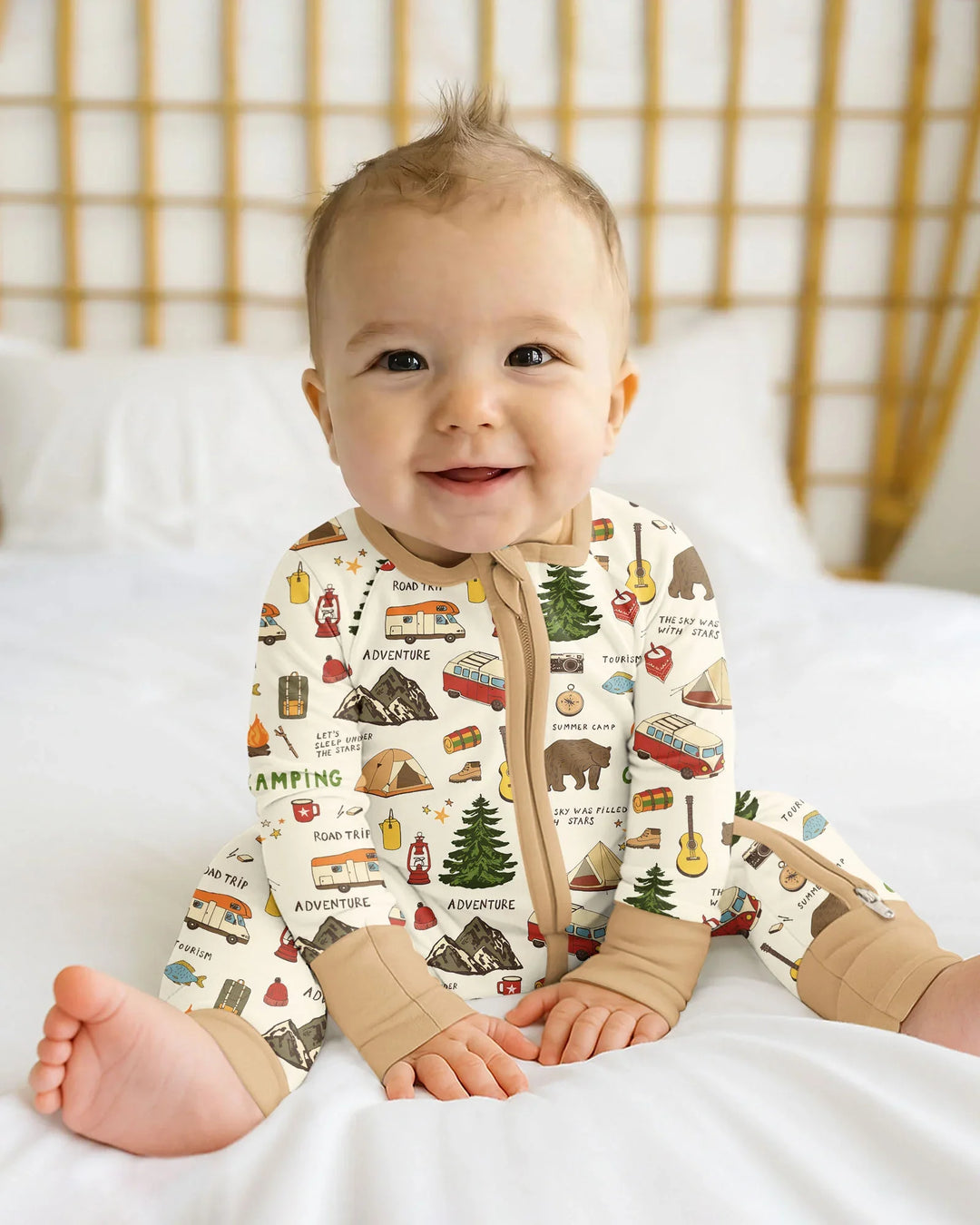 Gerippte Babykleidung mit individuellem Foto - Weich &amp; Skizzenhaft