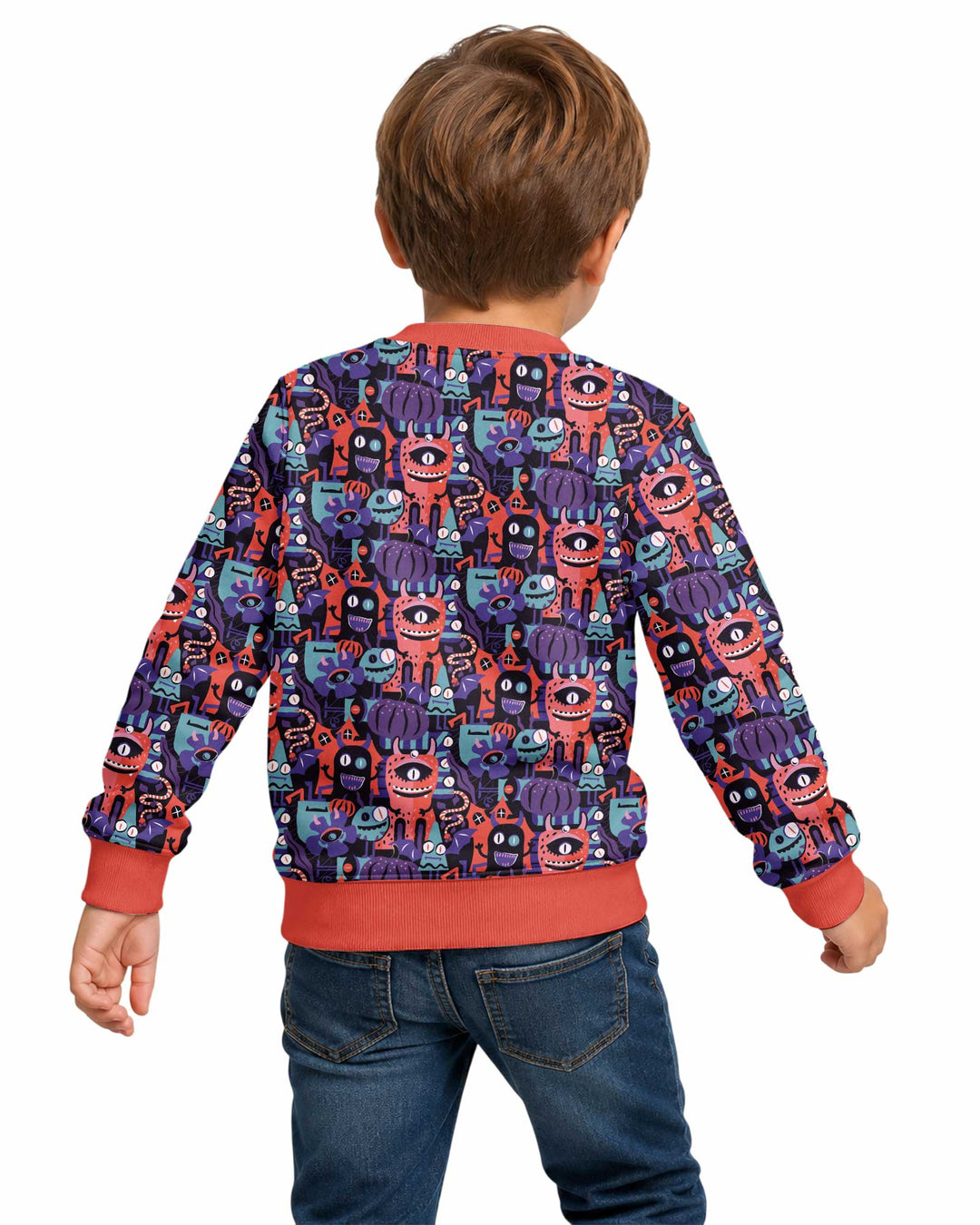 Halloween Multi Eyed Monsters Bamboo Crewneck Sweatshirt