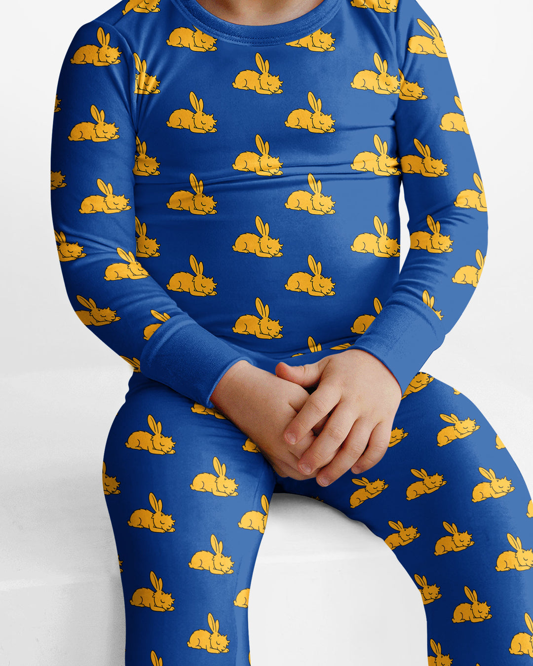 Sleepy Golden Bunnies Bamboo Two Piece Long Sleeve Pajama Set