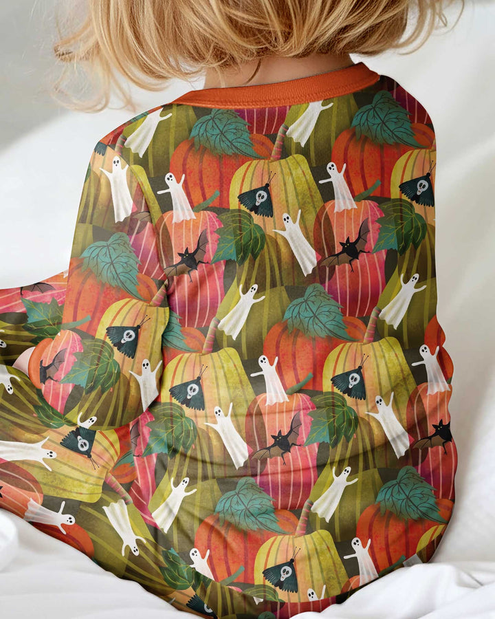 Big Pumpkin Field With Ghosts Bamboo Convertible Zippy