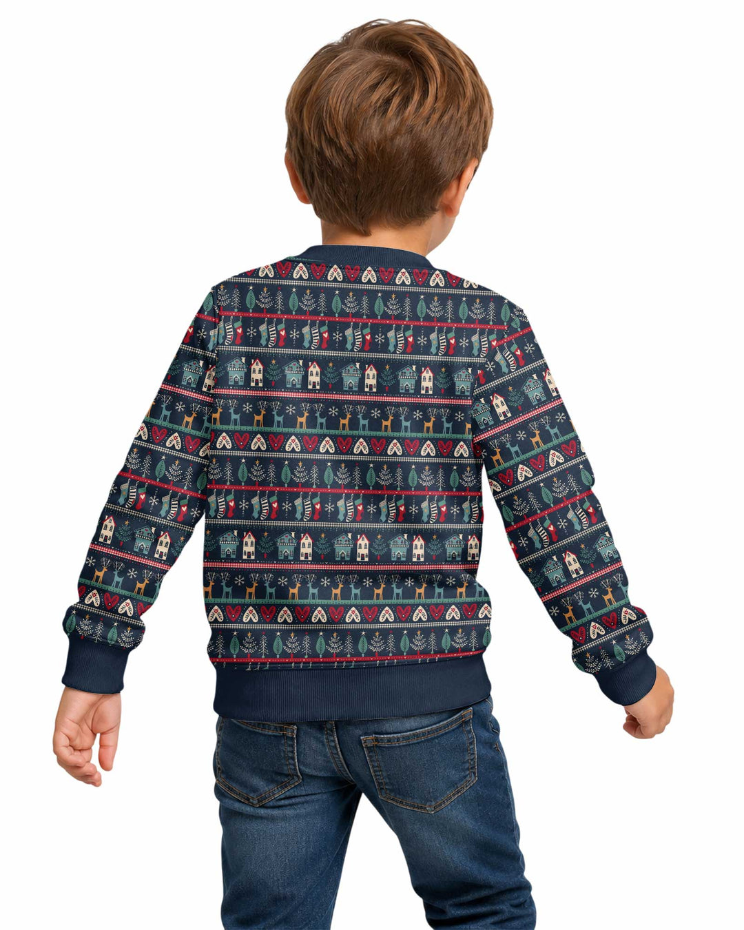 Vintage Nordic Christmas Bamboo Crewneck Sweatshirt