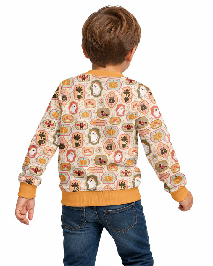 Cute Vintage Magical Cottage Style Halloween Bamboo Crewneck Sweatshirt