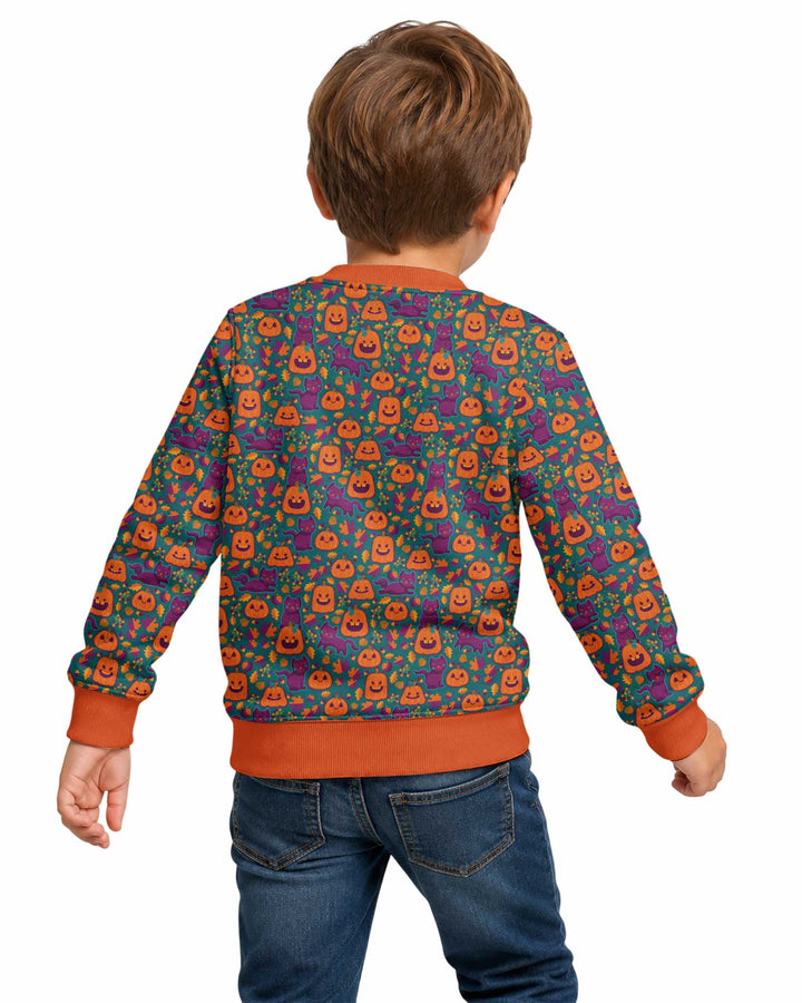 Cats and Pumpkins Bamboo Crewneck Sweatshirt