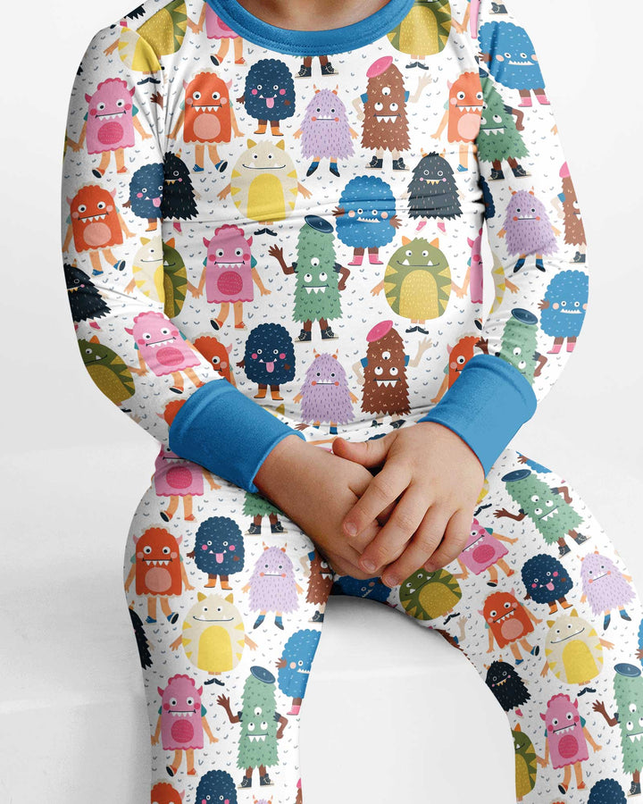 (Not So) Scary Monsters Bamboo Two Piece Long Sleeve Pajama Set