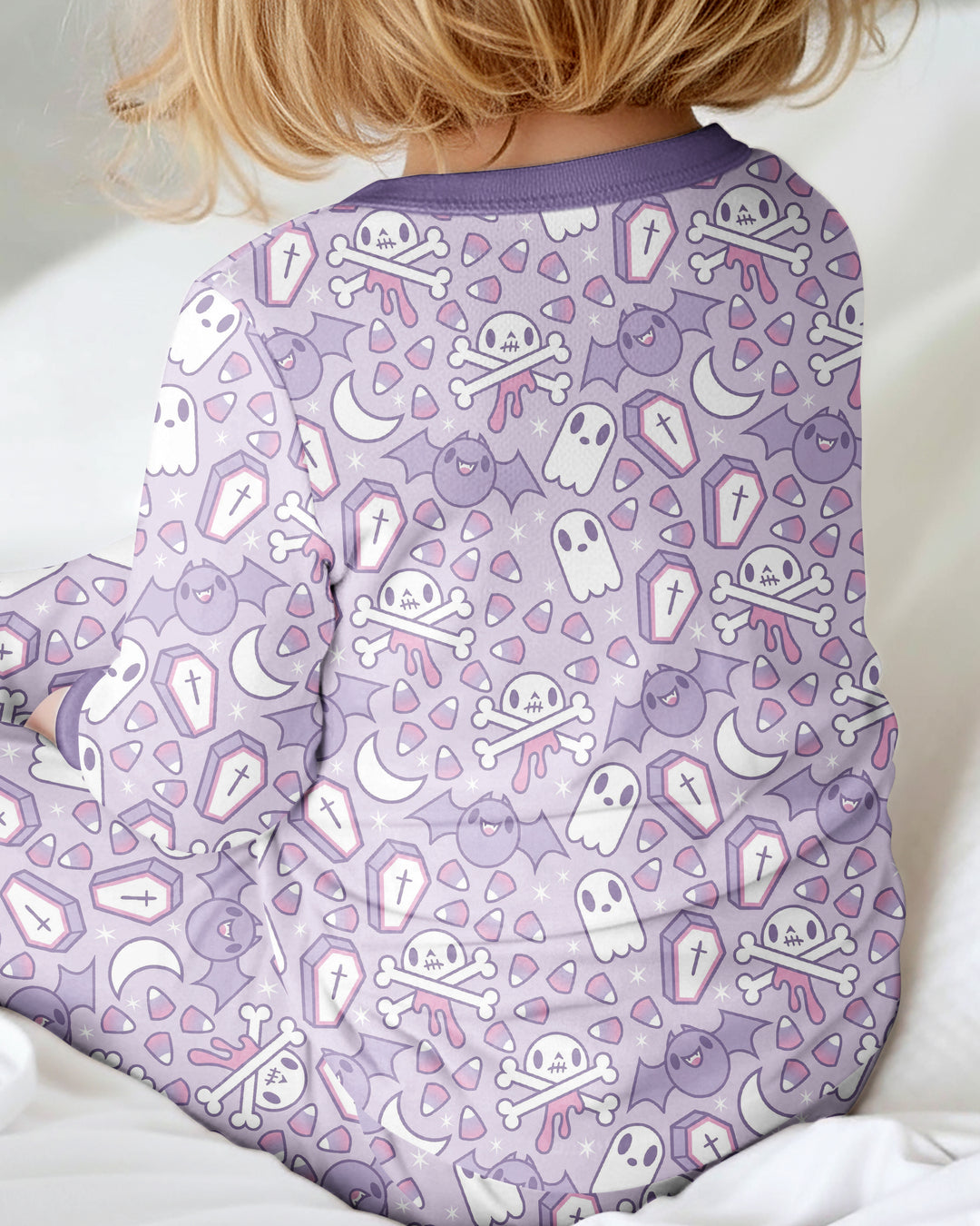 Cute Ghost Halloween Pastel Purple Spooky Bamboo Convertible Zippy