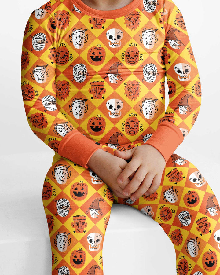 Monster Mix Bamboo Two Piece Long Sleeve Pajama Set
