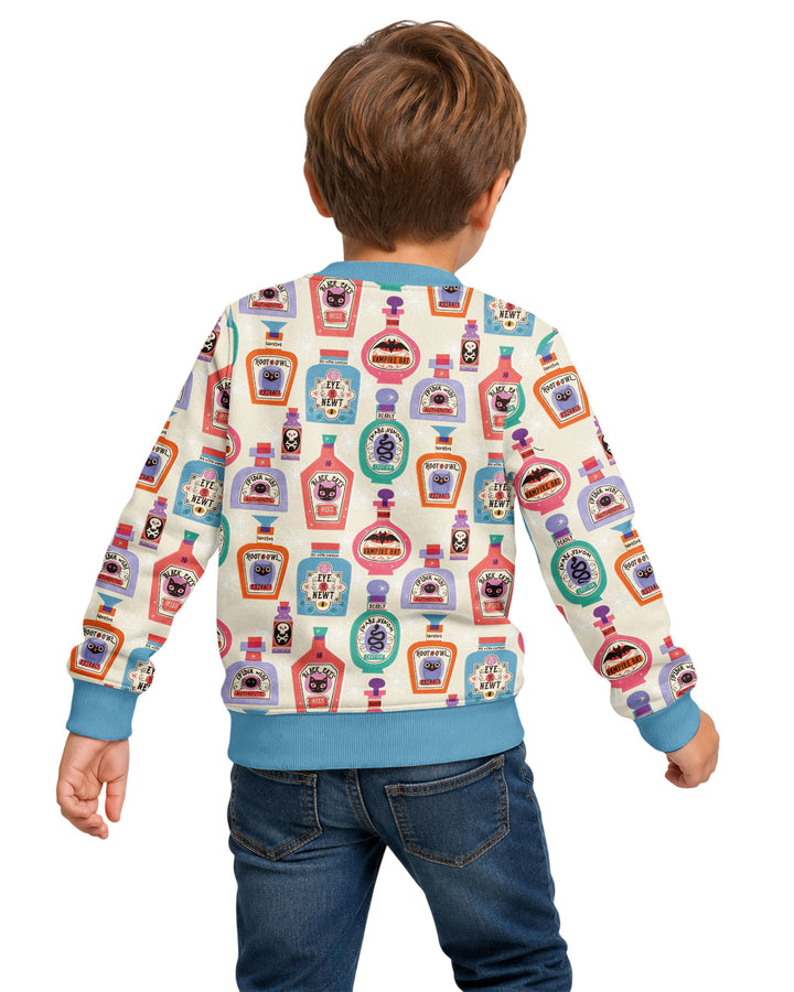 Retro Halloween Potions Bamboo Crewneck Sweatshirt