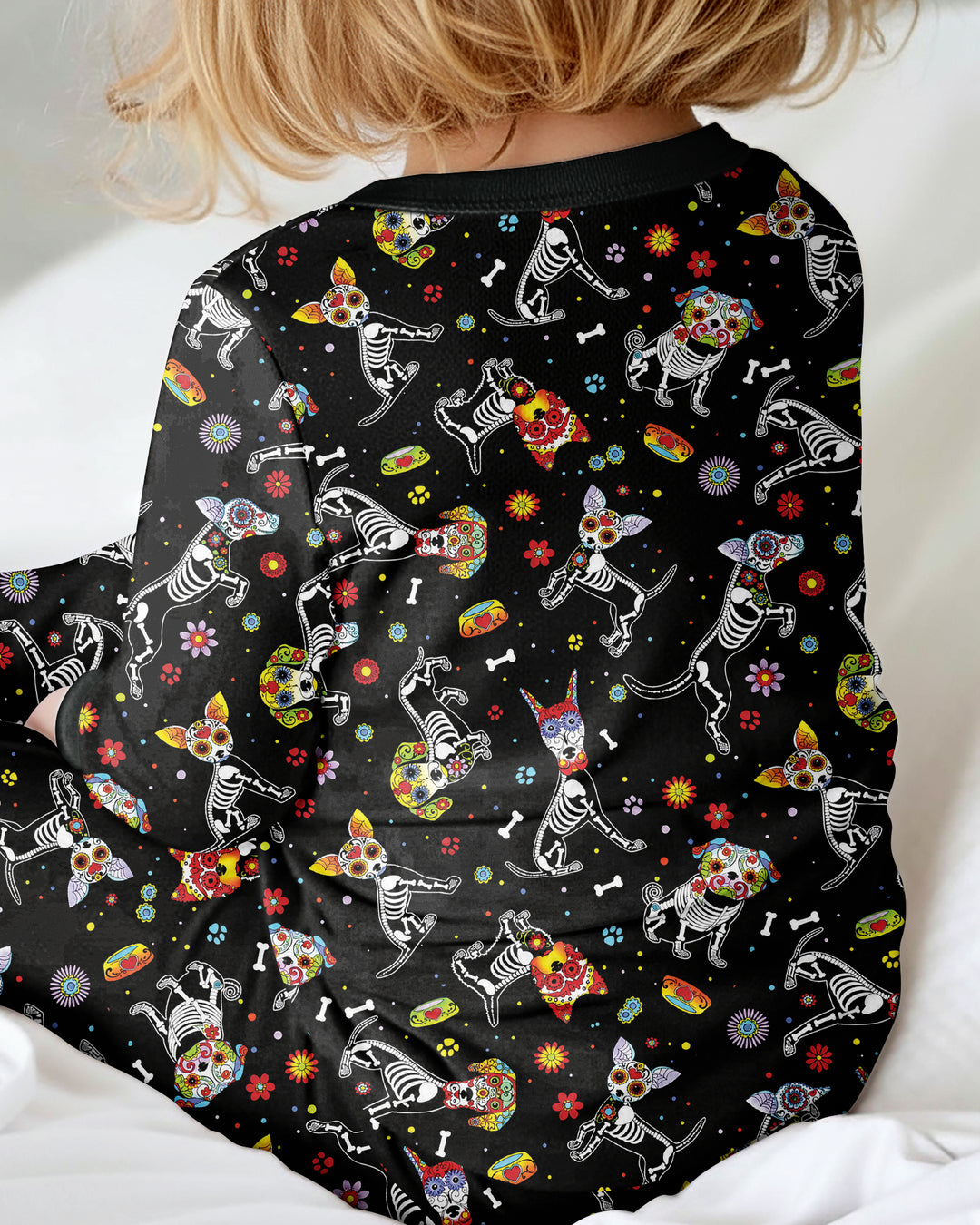 Sugar Skull Día de los Muertos Halloween Dog Mexican Bamboo Convertible Zippy