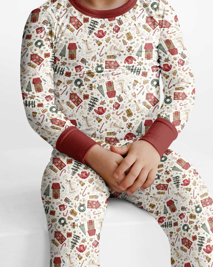 Magical Christmas Story Bamboo Two Piece Long Sleeve Pajama Set