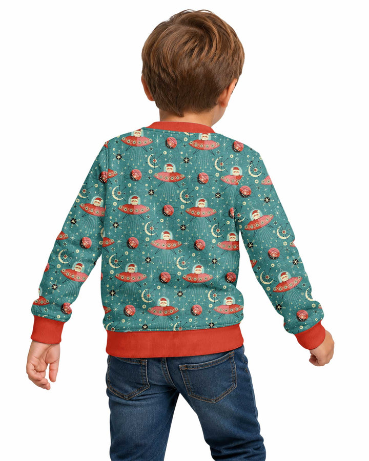 Atomic Santas in Space Bamboo Crewneck Sweatshirt