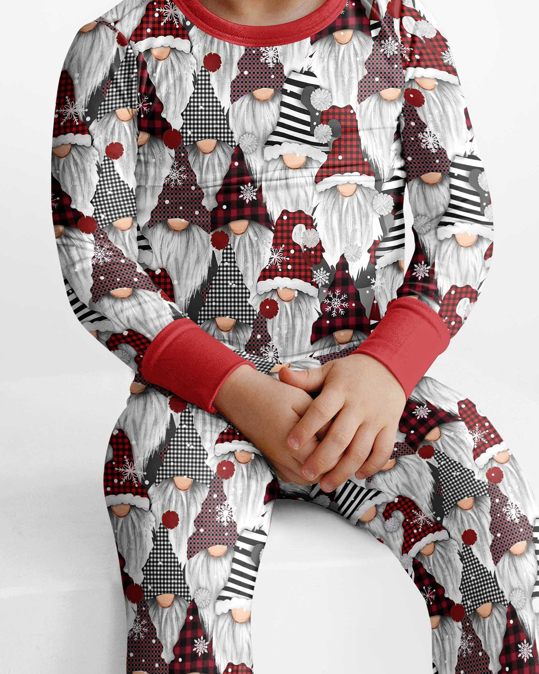 Christmas Gnome Bamboo Two Piece Long Sleeve Pajama Set
