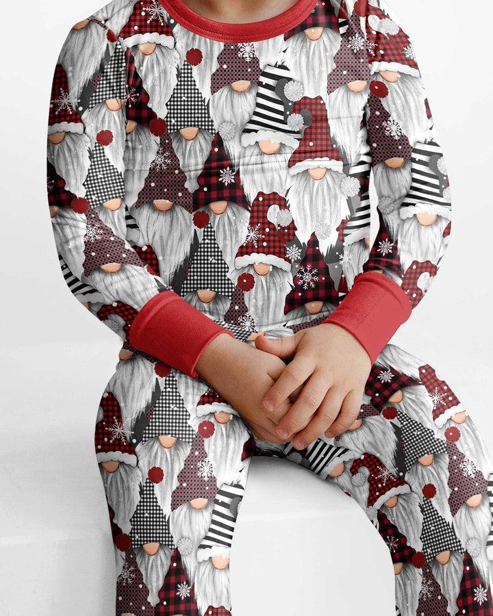 Christmas Gnome Bamboo Two Piece Long Sleeve Pajama Set