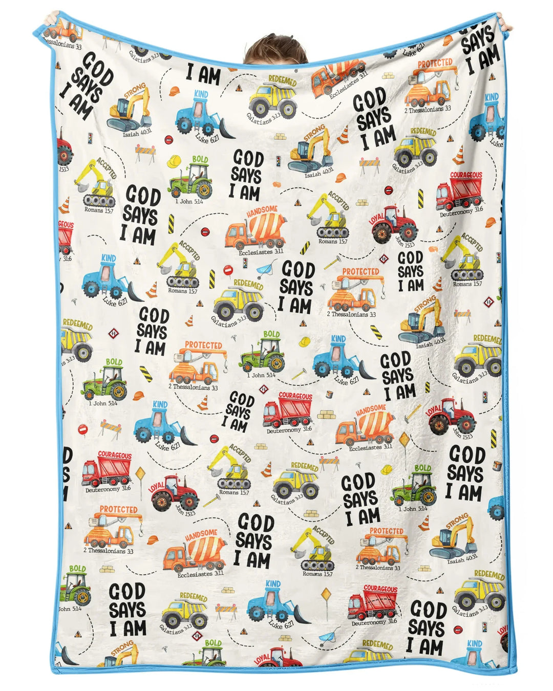 God Says I Am Boy Bamboo Blanket