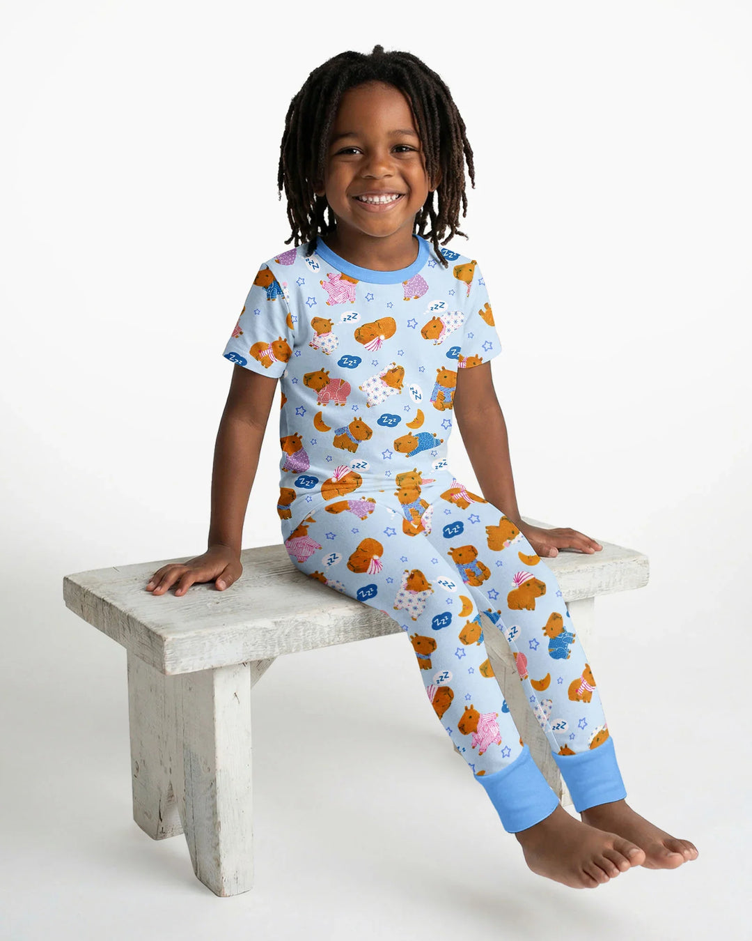 Zweiteiliges, kurzärmliges Pyjama-Set mit Marienkäfern