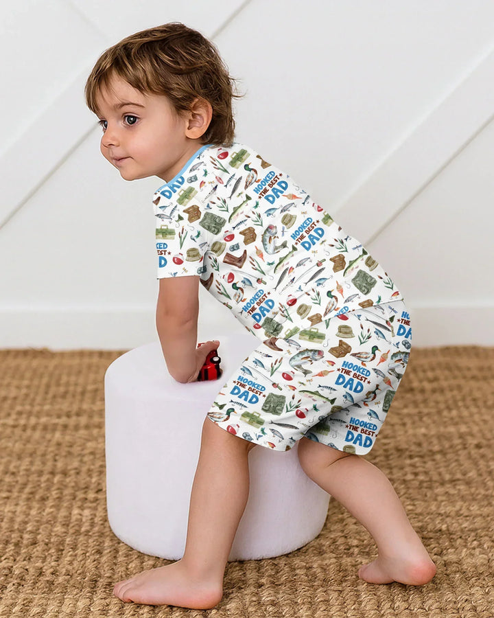 Template Zweiteiliges Pyjama-Set mit kurzen Ärmeln und Shorts