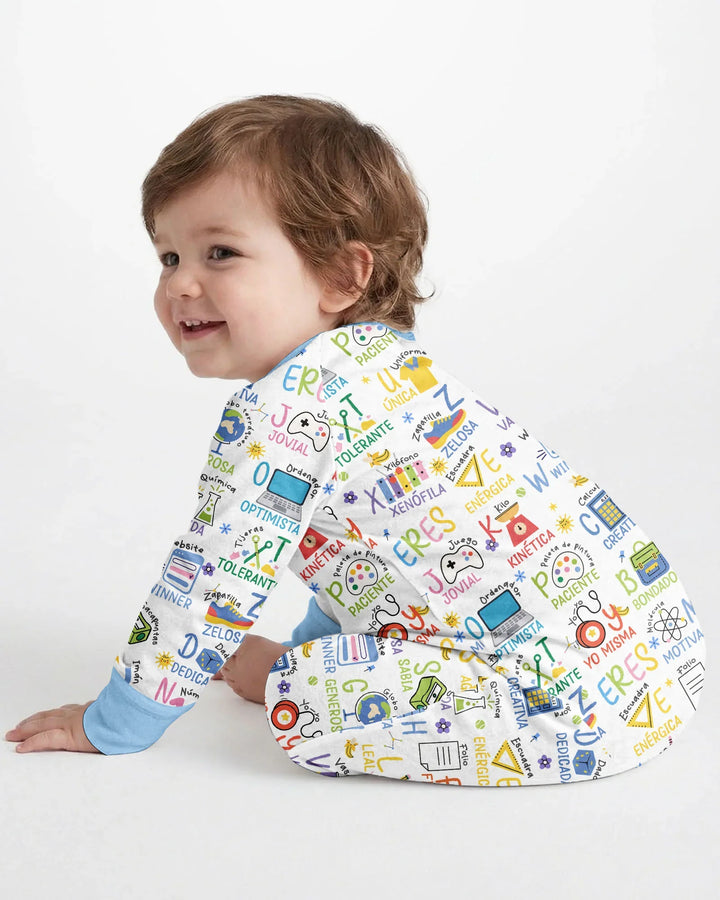 Gerippte Babykleidung mit individuellem Foto - Weich &amp; Skizzenhaft