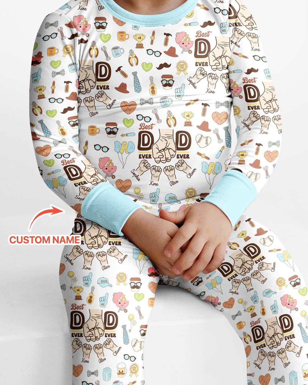 Zweiteiliges Langarm-Pyjama-Set mit Sommerfrüchten
