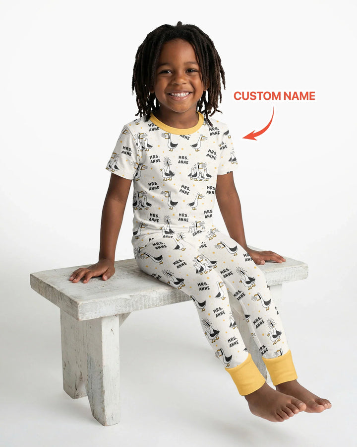 Zweiteiliges, kurzärmliges Pyjama-Set mit Marienkäfern