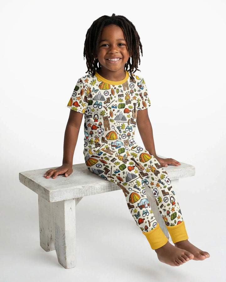 Zweiteiliges, kurzärmliges Pyjama-Set mit Marienkäfern