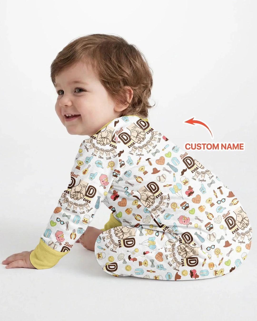 Gerippte Babykleidung mit individuellem Foto - Weich &amp; Skizzenhaft