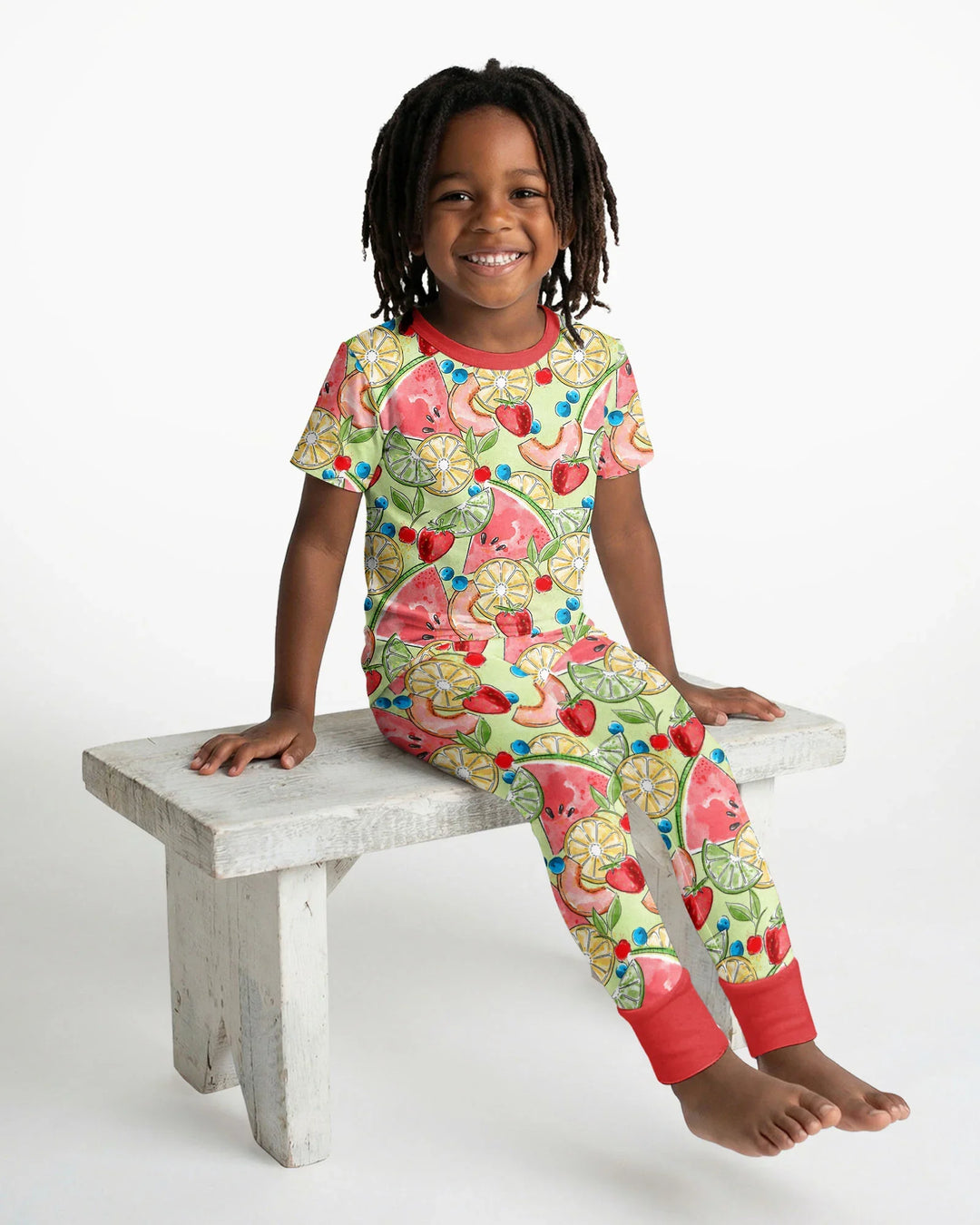 Zweiteiliges, kurzärmliges Pyjama-Set mit Marienkäfern