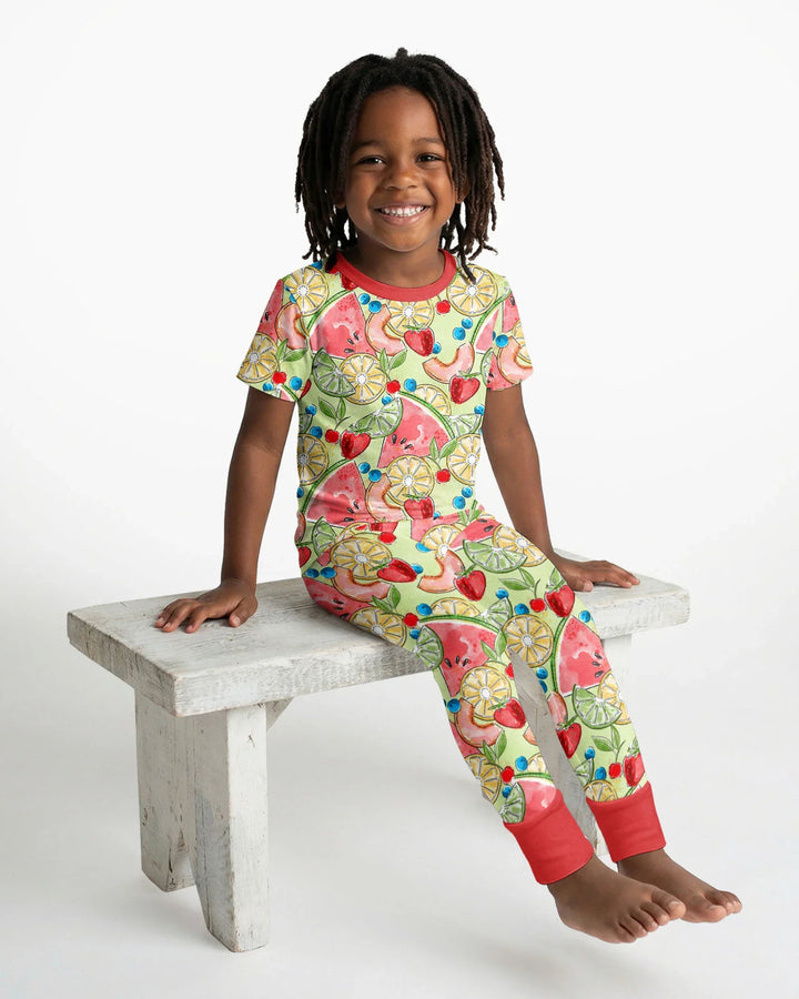 Zweiteiliges, kurzärmliges Pyjama-Set mit Marienkäfern