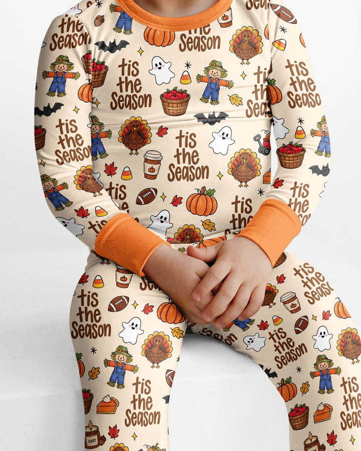 Fall Tis the Season Bamboo Two Piece Long Sleeve Pajama Set