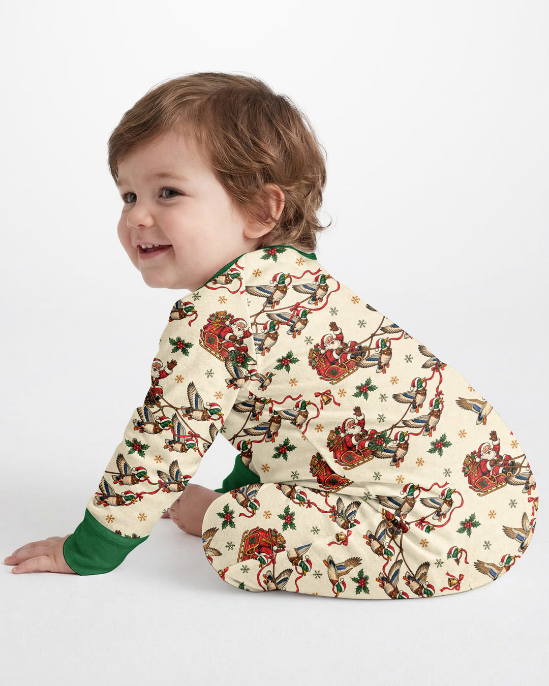 Santa Sleigh with Mallard Ducks Bamboo Convertible Zippy