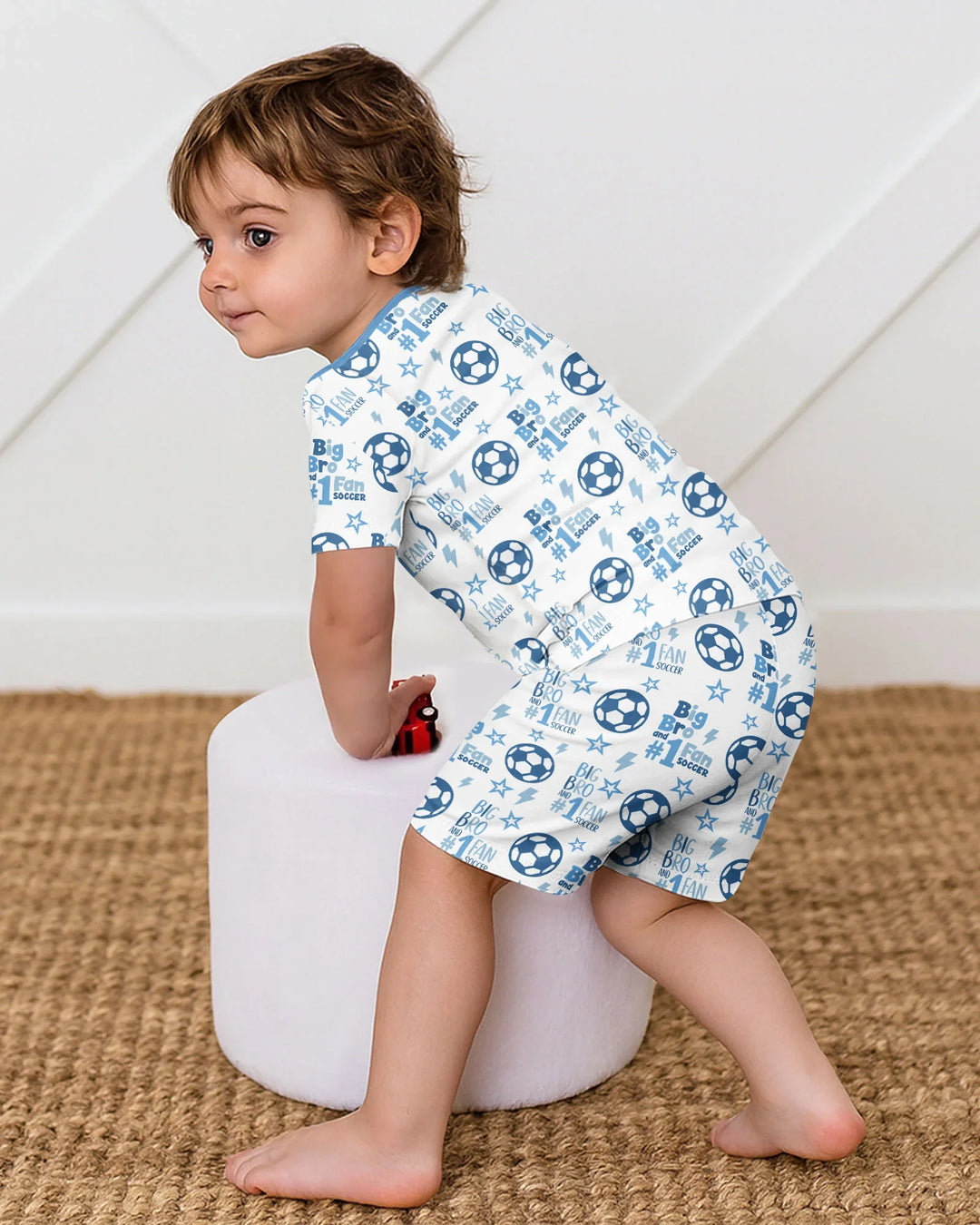 Schlafanzug-Set zweiteilig, kurze Ärmel, kurze Hose, Bambus