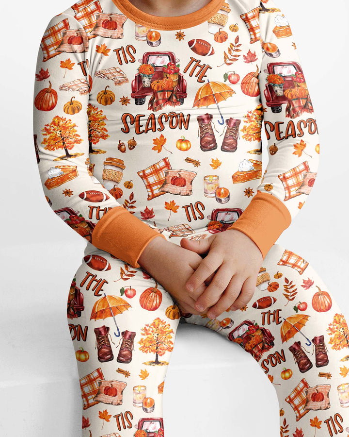Fall Tis the Season Bamboo Two Piece Long Sleeve Pajama Set