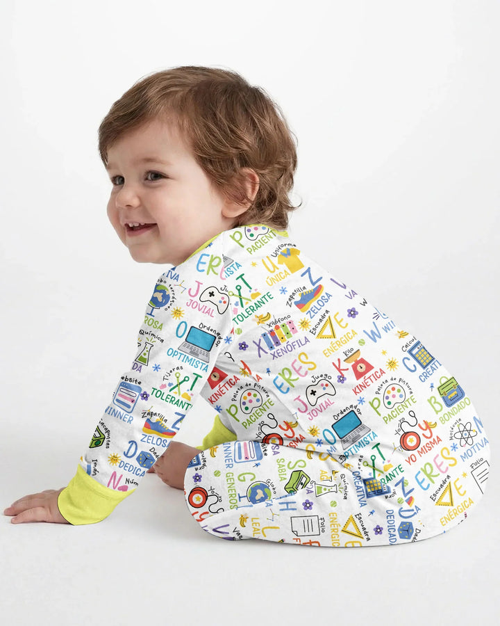 Gerippte Babykleidung mit individuellem Foto - Weich &amp; Skizzenhaft