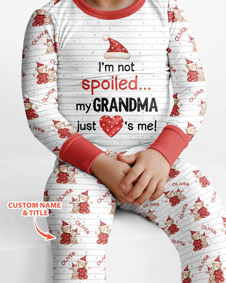 Custom Name I'm Not Spoiled Bamboo Two Piece Long Sleeve Pajama Set