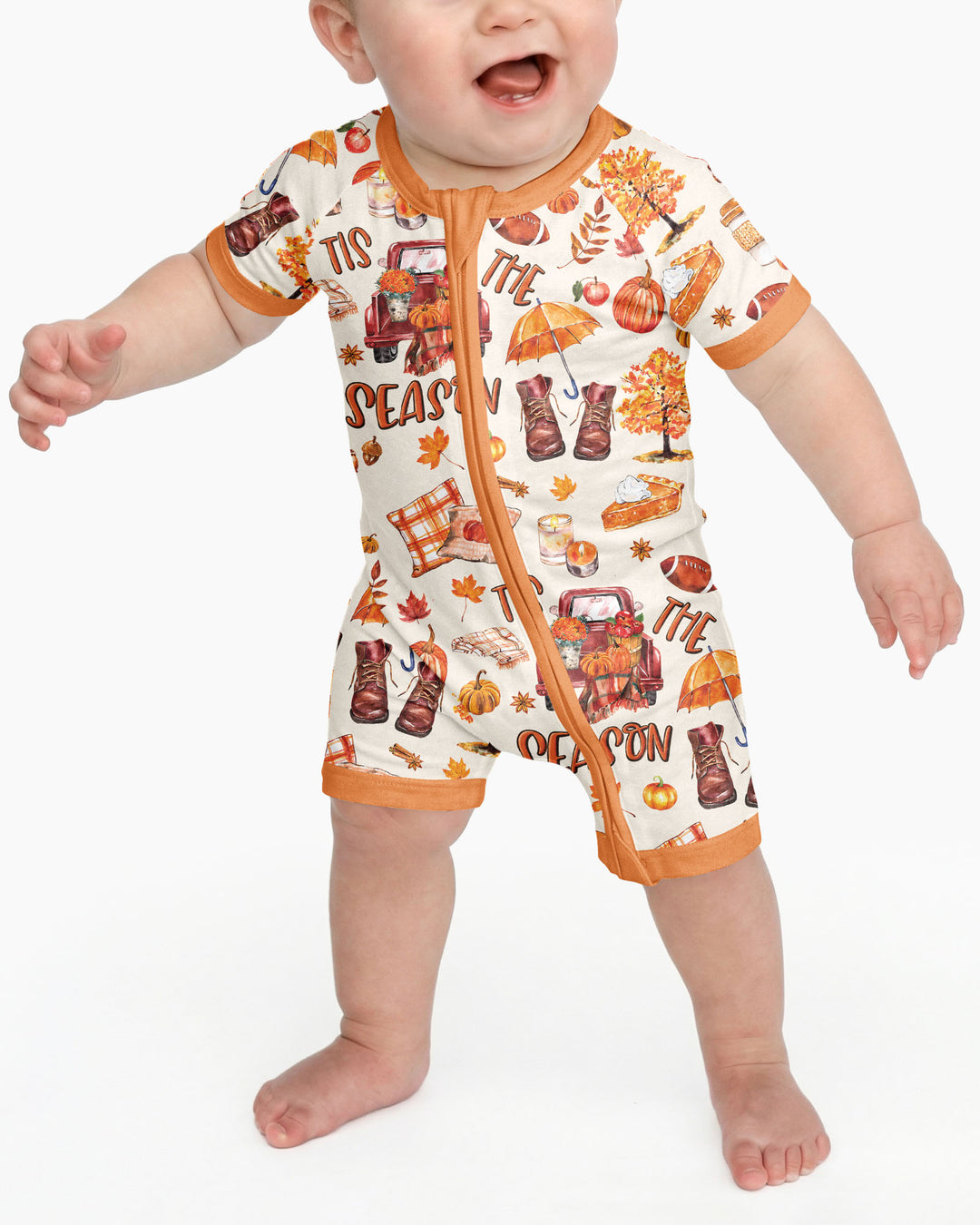 Fall Tis the Season Bamboo Shorty Zippy