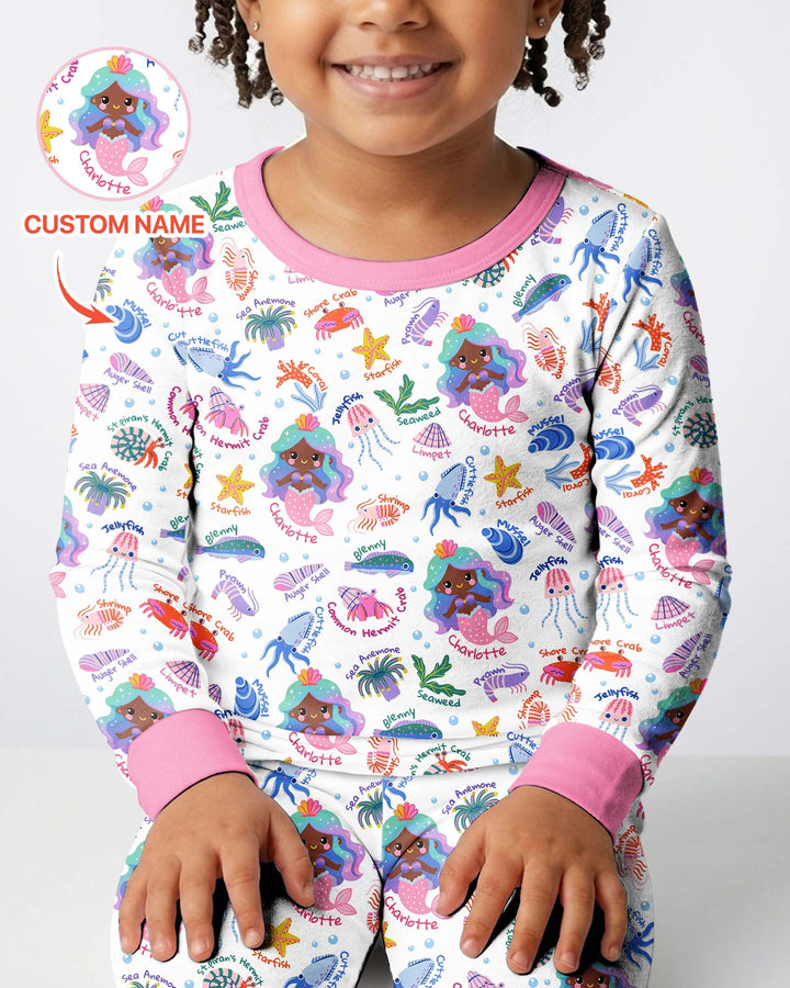 Zweiteiliges Langarm-Pyjama-Set mit Sommerfrüchten