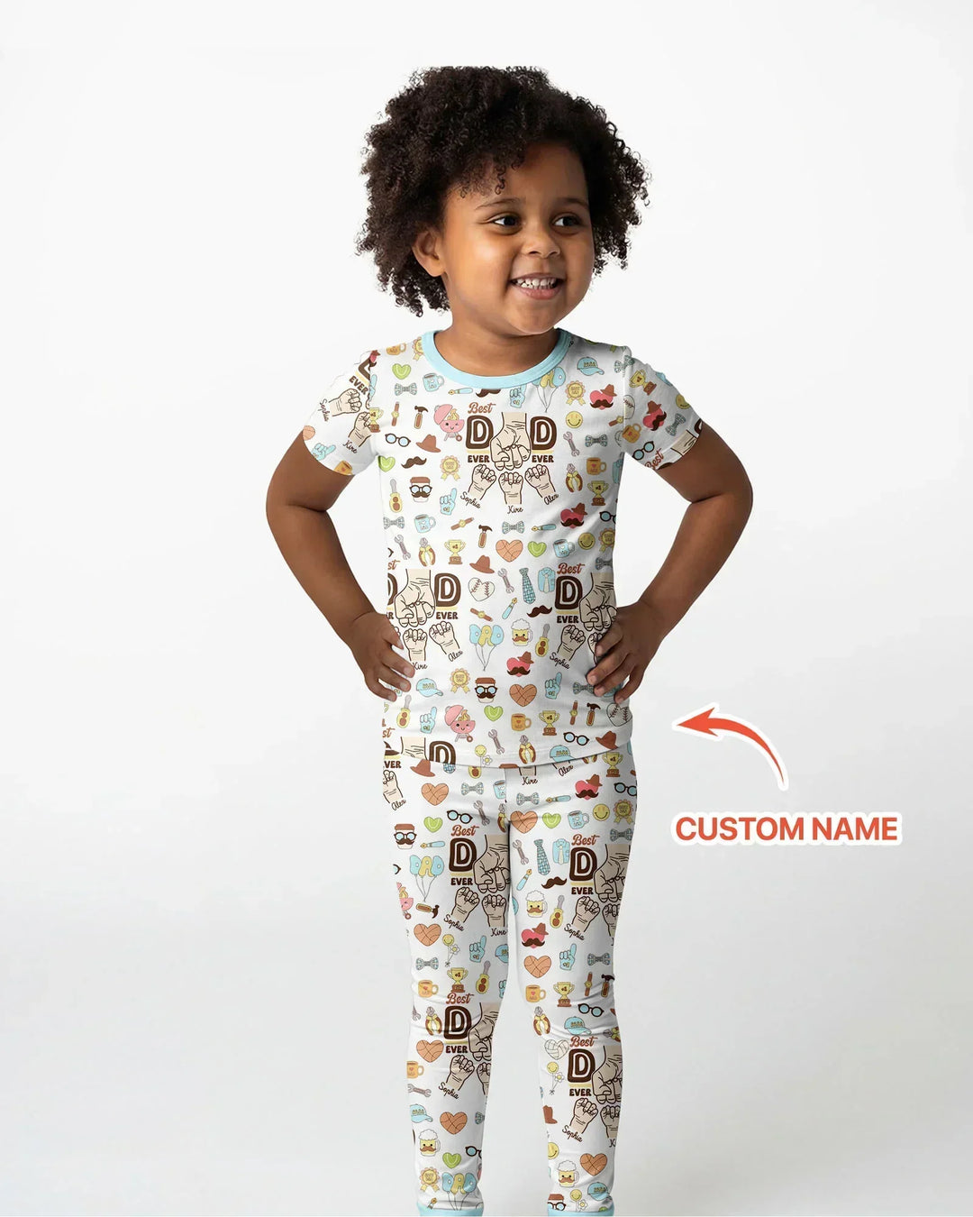 Zweiteiliges, kurzärmliges Pyjama-Set mit Marienkäfern