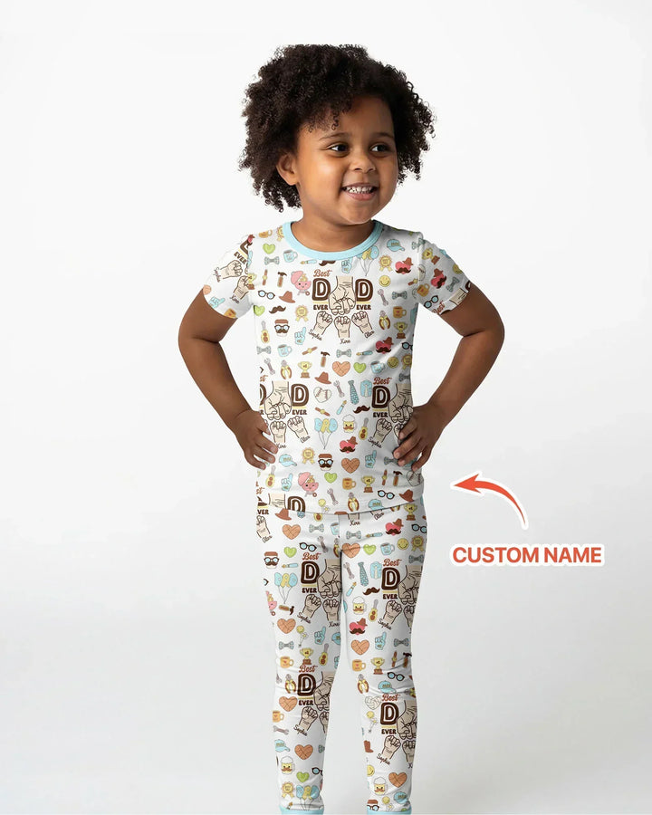 Zweiteiliges, kurzärmliges Pyjama-Set mit Marienkäfern