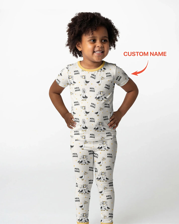 Zweiteiliges, kurzärmliges Pyjama-Set mit Marienkäfern