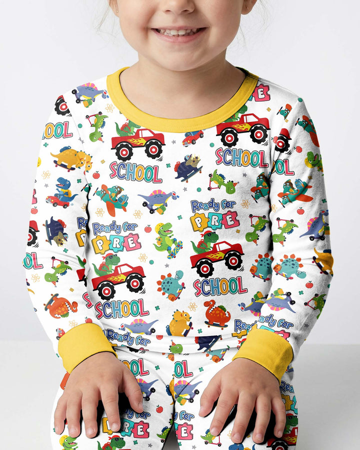Zweiteiliges Langarm-Pyjama-Set mit Sommerfrüchten
